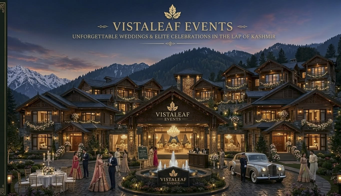 VistaLeaf Events — Mughal garden weddings, Dal Lake receptions